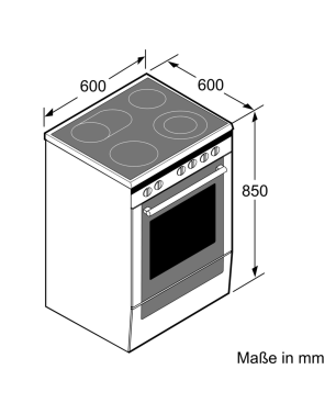 BOSCH REFURBISHED (*) HKR 39 C 220 Standherd (EEK A -20%, Elektrokochfeld, 66 Liter)