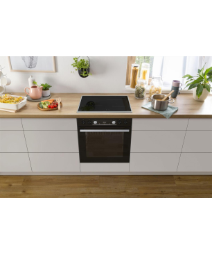 GORENJE BLACKSET4 INDUKTION , Einbauherd-Set (Induktionskochfeld, herdgebunden, A, 77 Liter)