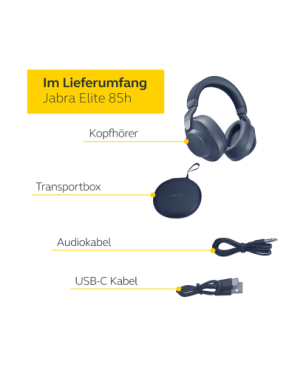 JABRA Elite 85h, Over-ear Kopfhörer Bluetooth Navy