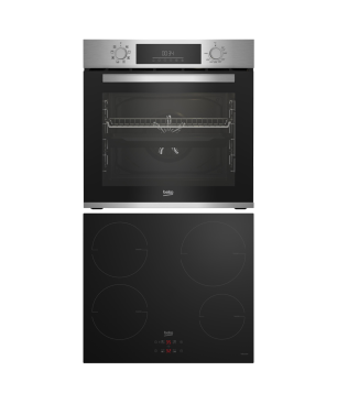 BEKO BBSM12340X, Einbaubackofenset (Induktion, A, 72 Liter)