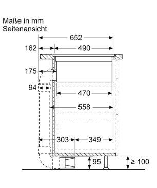 SIEMENS ED711FQ15E, Kochfeld mit integriertem Dunstabzug (710 mm breit, 522 mm tief)