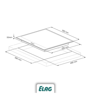 ELAG EC-1500 Induktionskochfeld (590 mm breit, 4 Kochfelder)