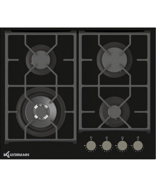KLUGMANN KO608.5TCX + KT600B5, Einbaubackofenset (Vitroceramic Gaskochfeld, A, 64 Liter)