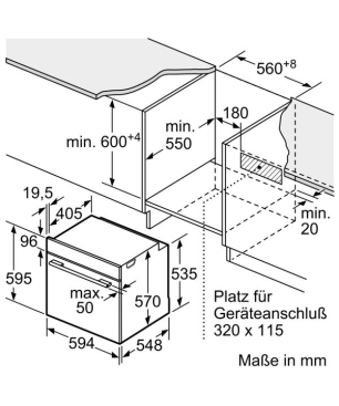 BOSCH HND271AS63, Einbauherdset (Elektonik, A, 71 Liter)