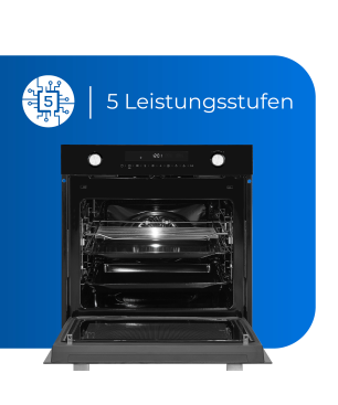 EXQUISIT EBEM 797-H-030 schwarz Einbaumikrowelle (800 Watt)