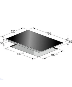 KAISER KCT 777 FI/3 Induktionskochfeld (77 cm breit, 5 Kochfelder)