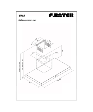 F.BAYER ENA 90EGS, Dunstabzugshaube (90 cm breit, 48 cm tief)