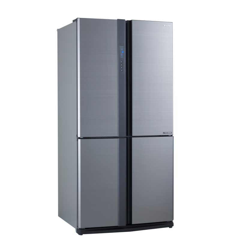 SHARP SJ-EX820F2-SL Kühl-/Gefrierkombination (F, 410 kWh, 183 cm hoch, silber)