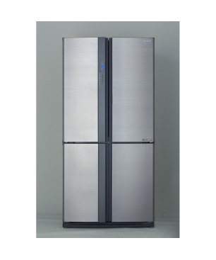 SHARP SJ-EX820F2-SL Kühl-/Gefrierkombination (F, 410 kWh, 183 cm hoch, silber)