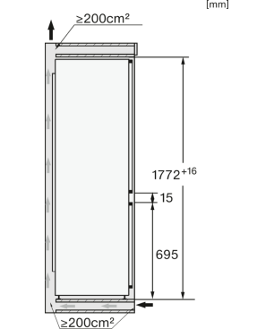 MIELE KFN 7744 E Kühl- / Gefrierkombination (E, 259 kWh, 1770 mm hoch, k.A.)