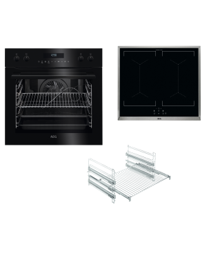 AEG HZ26B30I5R (EPS635220B+IEE64050+TR3LV) Serie 6000 SenseCook mit Kerntemperatursensor (mit Pyrolyse), Einbauherdset (Indukt