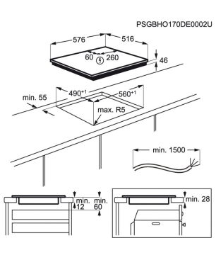 AEG HZ26B30I5R (EPS635220B+IEE64050+TR3LV) Serie 6000 SenseCook mit Kerntemperatursensor (mit Pyrolyse), Einbauherdset (Indukt