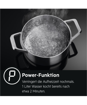 AEG KOMB55PIS2 Serie 6000 mit SteamBake Feuchtigkeitszugabe (mit Pyrolyse), Backofenset (Induktionskochfeld, A+, 71 Liter)
