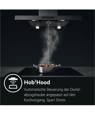 AEG KOMB55PIS2 Serie 6000 mit SteamBake Feuchtigkeitszugabe (mit Pyrolyse), Backofenset (Induktionskochfeld, A+, 71 Liter)