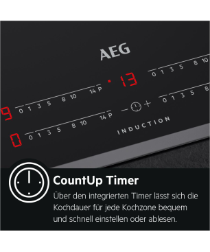 AEG KOMB55PIS2 Serie 6000 mit SteamBake Feuchtigkeitszugabe (mit Pyrolyse), Backofenset (Induktionskochfeld, A+, 71 Liter)