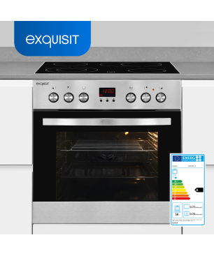 EXQUISIT EHE 185-1.2-Set, Herdset (Glaskeramik, A, 58 Liter)