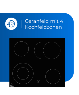 EXQUISIT EHE 185-1.2-Set, Herdset (Glaskeramik, A, 58 Liter)