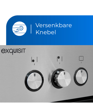 EXQUISIT EHE 185-1.2-Set, Herdset (Glaskeramik, A, 58 Liter)