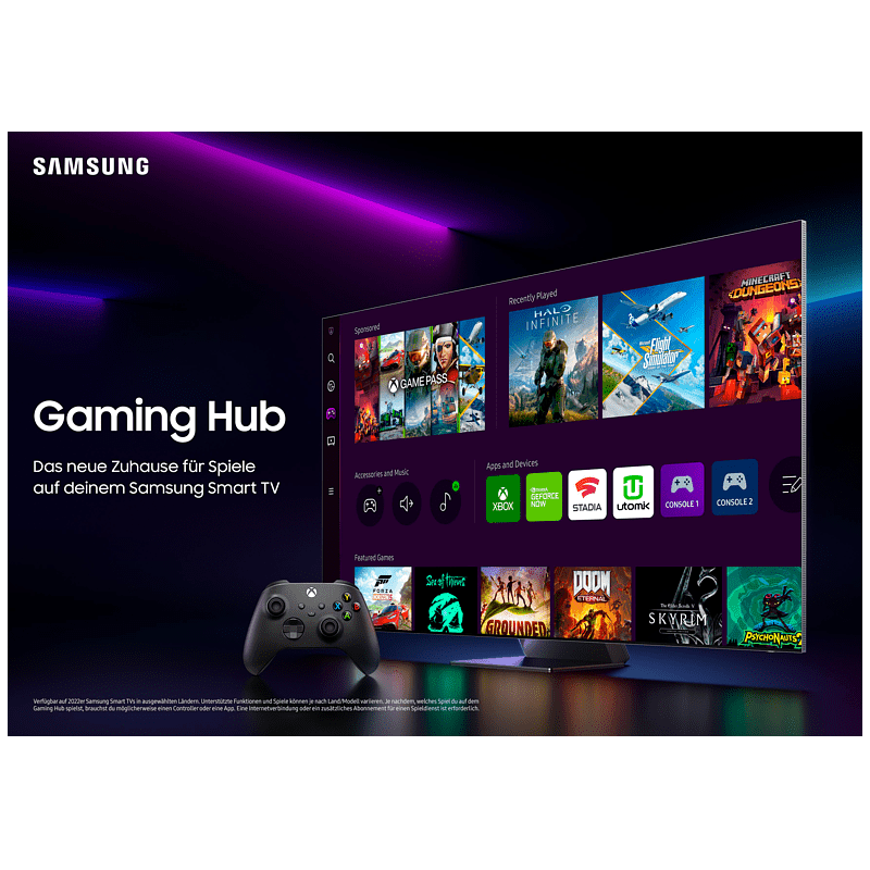 SAMSUNG GQ65Q60BAU QLED TV (Flat, 65 Zoll / 163 cm, UHD 4K, SMART TV)