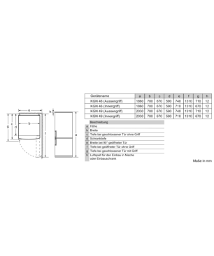SIEMENS KG49NXXEA IQ300 Kühlgefrierkombination (E, 259 kWh, 2030 mm hoch, blackSteel)