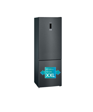 SIEMENS KG49NXXEA IQ300 Kühlgefrierkombination (E, 259 kWh, 2030 mm hoch, blackSteel)