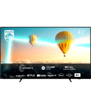 PHILIPS 43PUS8007/12 LED TV (Flat, 43 Zoll / 108 cm, UHD 4K, SMART TV, Ambilight, Android TV? 11 (R))