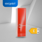 EXQUISIT RKGC250-70-H-160E rot Kühlgefrierkombination (E, 1830 mm hoch, Rot)