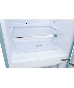 EXQUISIT RKGC250-70-H-160E taubenblau Kühl- und Gefrierkombination (E, 1830 mm hoch, Taubenblau)