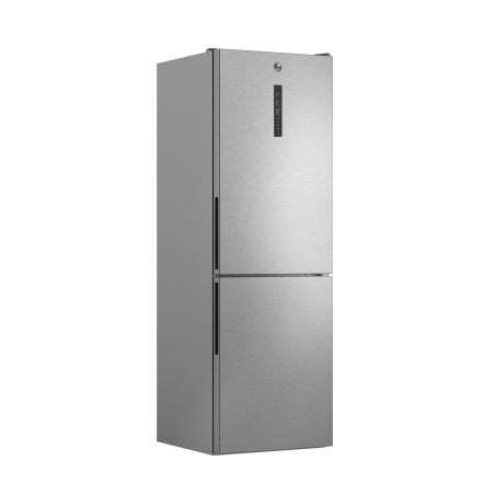 HOOVER HOCE7618DX Kühl-/Gefrierkombination (D, 185 cm hoch, silber)