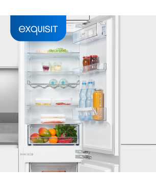 EXQUISIT EKGC270-70-NF-F-010E Kühl- und Gefrierkombination (E, 1782 mm hoch, Weiß)