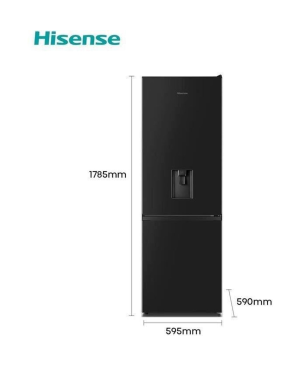 HISENSE RB372N4WB1 KühlGefrierkombination (F, 178,5 cm hoch, Schwarz)