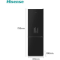 HISENSE RB372N4WB1 KühlGefrierkombination (F, 178,5 cm hoch, Schwarz)