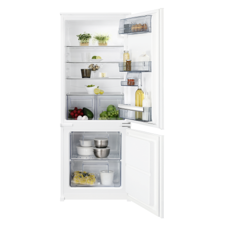 AEG SCE714FALS Serie 5000 mit ColdSense Kühlgefrierkombination (F, 253 kWh, 1441 mm hoch, Weiß)