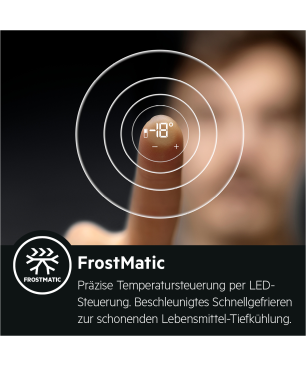 AEG SCE714FALS Serie 5000 mit ColdSense Kühlgefrierkombination (F, 253 kWh, 1441 mm hoch, Weiß)