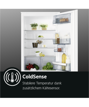 AEG SCE714FALS Serie 5000 mit ColdSense Kühlgefrierkombination (F, 253 kWh, 1441 mm hoch, Weiß)