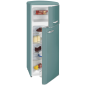 EXQUISIT RKGC270-45-H-160E taubenblau Kühl- und Gefrierkombination (E, 180 kWh, 1465 mm hoch, Taubenblau)