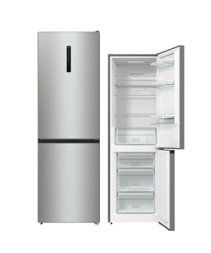 GORENJE NRK61CAXL4 Kühl-Gefrierkombination (C, 160 kWh, 185 cm hoch, Dunkelgraues Edelstahl)