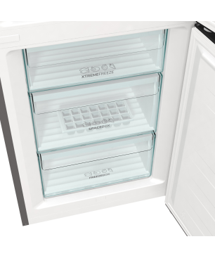 GORENJE NRK61CAXL4 Kühl-Gefrierkombination (C, 160 kWh, 185 cm hoch, Dunkelgraues Edelstahl)