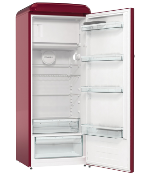 GORENJE ORB615DR Retro Collection Kühlschrank (126,2 kWh/Jahr, D, 1525 mm hoch, Bordeaux)