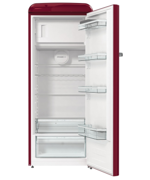GORENJE ORB615DR Retro Collection Kühlschrank (126,2 kWh/Jahr, D, 1525 mm hoch, Bordeaux)