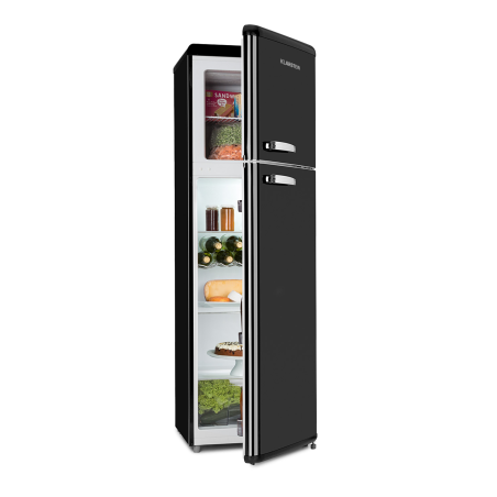 KLARSTEIN Audrey Reto Kühlschrank (E, 172 cm hoch, Schwarz)