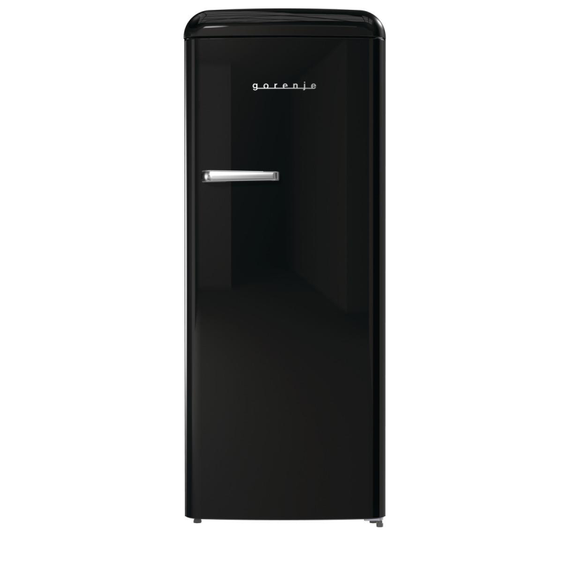 GORENJE ORB615DBK Retro Collection Kühlschrank (D, 1525 mm hoch, Schwarz)