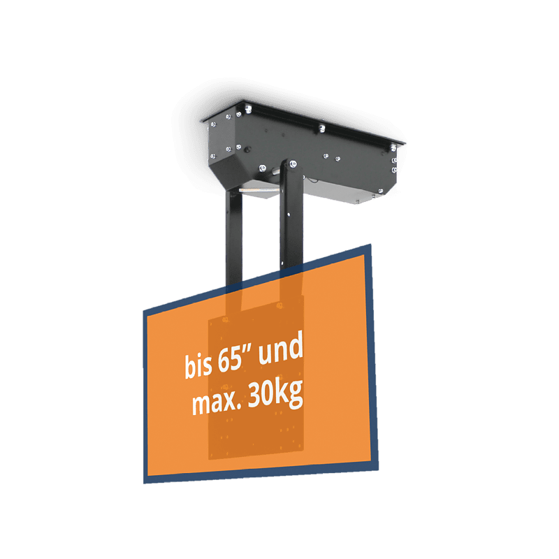 CLEVERUP pushMIDI schwarz TV Deckenhalter, Schwarz