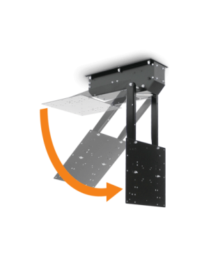 CLEVERUP pushMIDI schwarz TV Deckenhalter, Schwarz