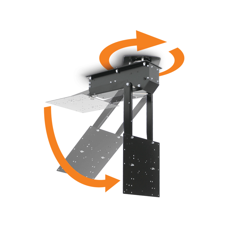 CLEVERUP pushMAXI schwarz TV Deckenhalter, Schwarz