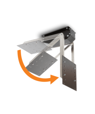 CLEVERUP pushMINI schwarz TV Deckenhalter, Schwarz