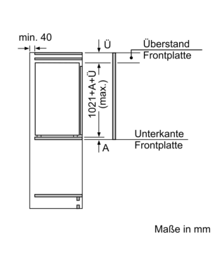 BOSCH KIR31VFE0 Kühlschrank (E, 1021 mm hoch, Nicht zutreffend)