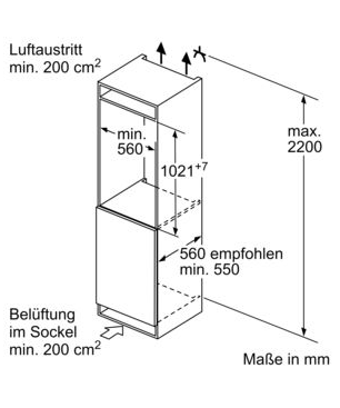 BOSCH KIL32VFE0 Kühlschrank (E, 1021 mm hoch, Nicht zutreffend)