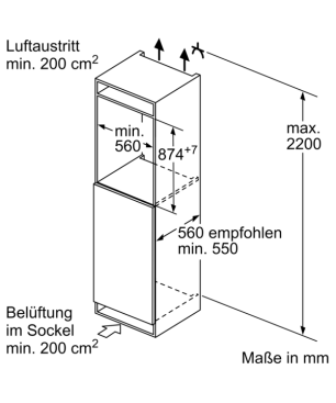 SIEMENS GI21VADD0 Gefrierschrank (D, 98 Liter, 874 mm hoch)