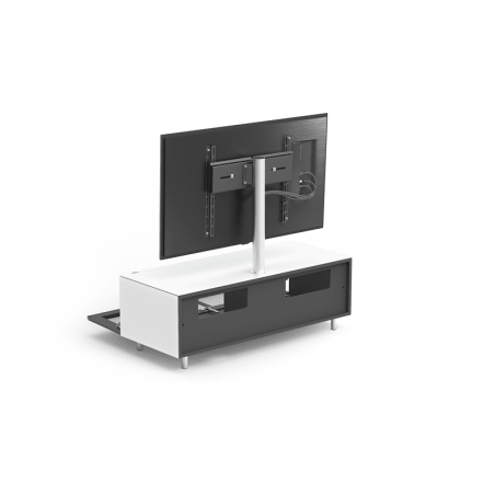 JUST BY SPECTRAL TV-Soundbar-Lowboard mit Soundbar-Ablage und TV-Halterung VESA400. JRL 1104T. Breite 111cm. Snow